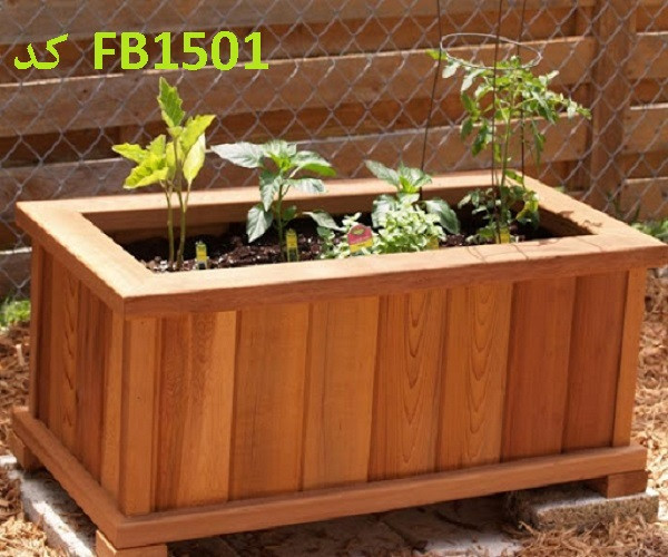 فلاورباکس ترموود ضد آب با لاک محافظ پلی اورتان کد FB1501 با 5 سال ضمانت در برار پوسیدگی و حمله حشرات چوب خوار