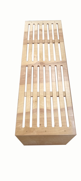 نیمکت باغی 2 نفره فضای باز با چوب چند لایه توسکا و لاک پلی اورتان - کد MF1705