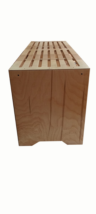 نیمکت باغی 2 نفره فضای باز با چوب چند لایه توسکا و لاک پلی اورتان - کد MF1705