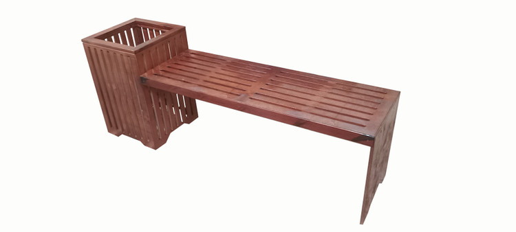 فلاورباکس نیمکتی ضد آب با لاک محافظ پلی اورتان کد FB1509 با 5 سال ضمانت در برار پوسیدگی و حمله حشرات چوب خوار