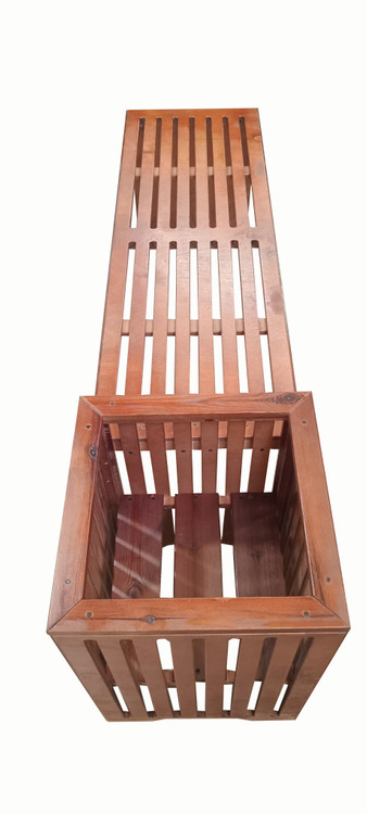 فلاورباکس نیمکتی ضد آب با لاک محافظ پلی اورتان کد FB1509 با 5 سال ضمانت در برار پوسیدگی و حمله حشرات چوب خوار