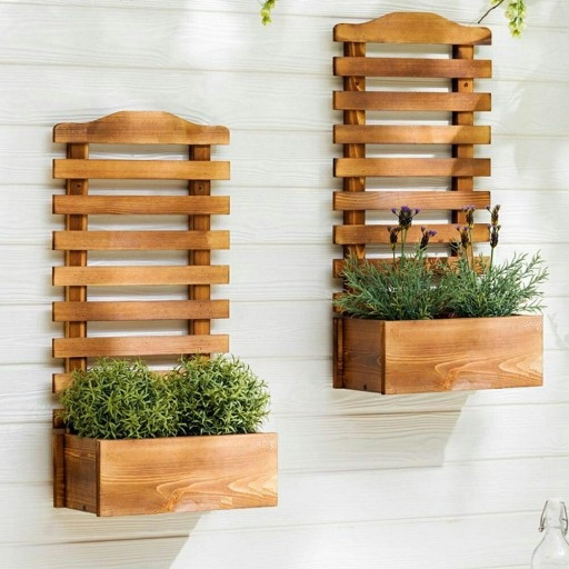 فلاورباکس دیواری با چوب چند لایه توسکا - کد FB1511