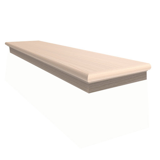 باکس کف پله چوبی لبه دار با چوب بلوط و لاک پلی اورتان - کد K5010