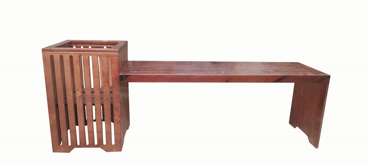 فلاورباکس نیمکتی ضد آب با لاک محافظ پلی اورتان کد FB1509 با 5 سال ضمانت در برار پوسیدگی و حمله حشرات چوب خوار