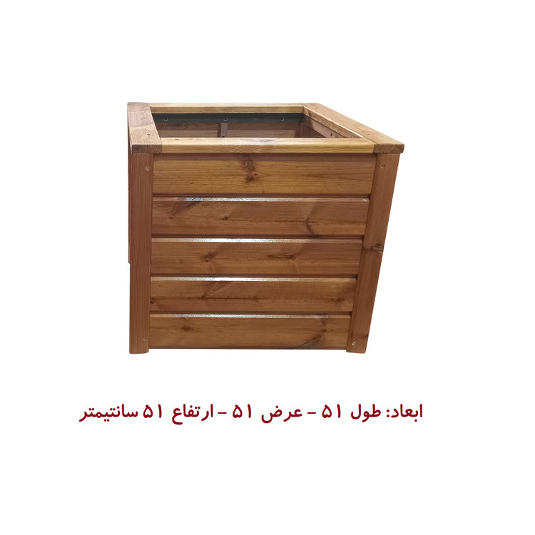 فلاورباکس ترموود ضد آب با لاک محافظ پلی اورتان کد FB1515 با 5 سال ضمانت در برابر پوسیدگی و حمله حشرات چوب خوار