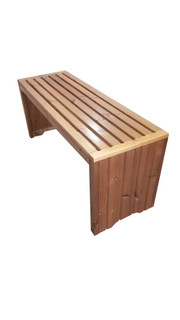 نیمکت باغی ترموود دو نفره با لاک پلی اورتان محصولی از گروه تولیدی خانه چوبی Wooden House