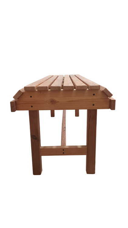 نیمکت ترموود دو نفره با لاک پلی اورتان مناسب استخر و فضای باز - کد MF1704-2