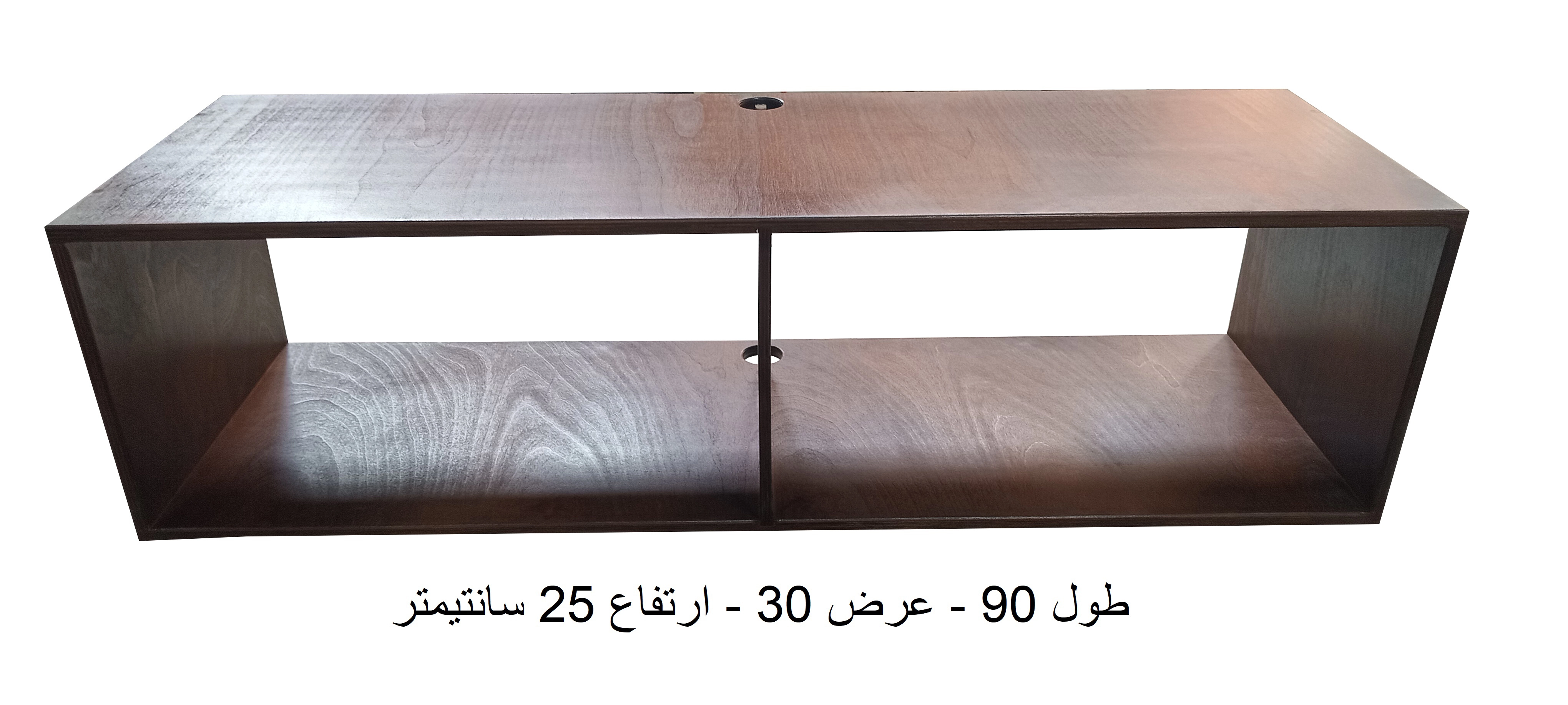 میز تلویزیون دیواری با چوب طبیعی توسکا با رنگ پلی اورتان