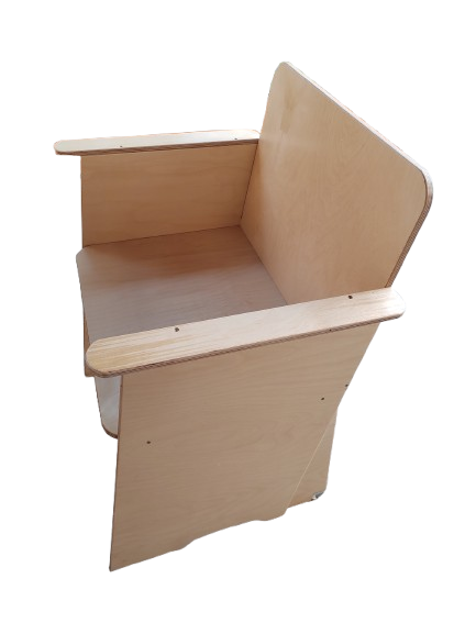 صندلی باغی تکنفره ضد آب با چوب طبیعی توسکا کد MF1720-3