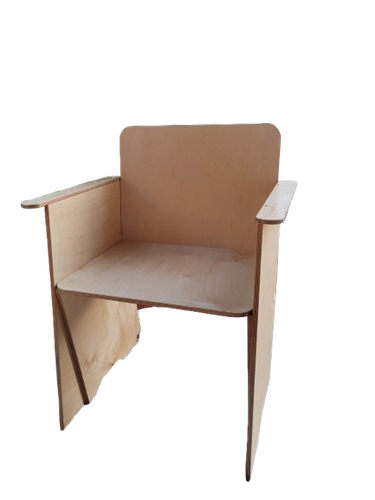 صندلی باغی تکنفره ضد آب با چوب طبیعی توسکا کد MF1720-3