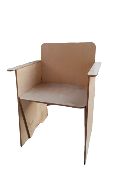 صندلی باغی تکنفره ضد آب با چوب طبیعی توسکا کد MF1720-3