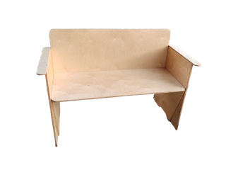 صندلی باغی 2 نفره ضد آب با چوب طبیعی توسکا کد MF1720-2