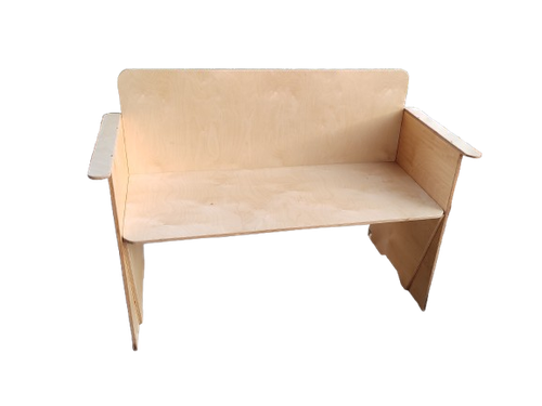 صندلی باغی 2 نفره ضد آب با چوب طبیعی توسکا کد MF1720-2