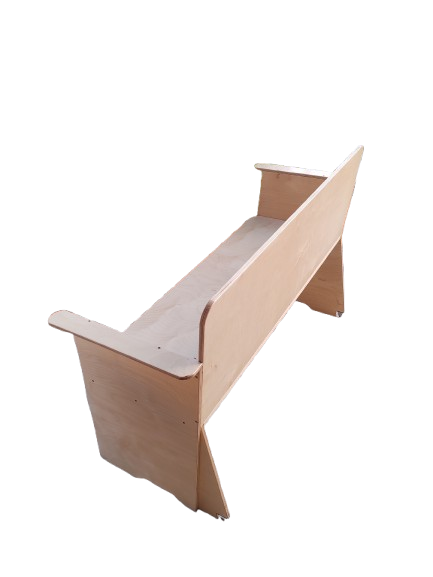 صندلی باغی 2 نفره ضد آب با چوب طبیعی توسکا کد MF1720-2