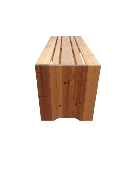 میز و نیمکت باغی ترموود 4 نفره با لاک پلی اورتان فضای باز - کد MF1703