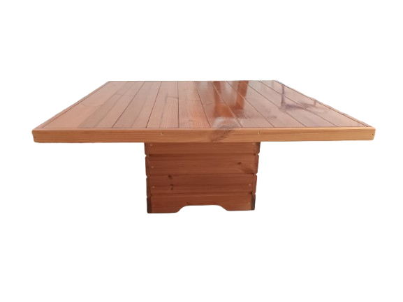 میز ترموود با لاک پلی اورتان برای نیمکت و صندلی مناسب استخر و فضای باز باغی - کد MF1711