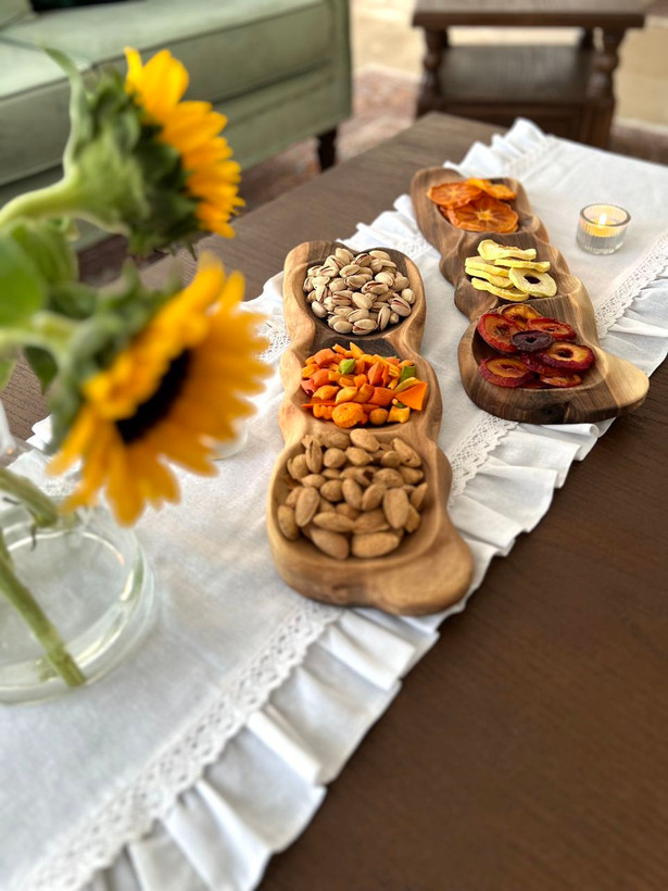 اردو خوری سه خانه دفرمه با چوب گردو کد VP808 گروه تولیدی خانه چوبی