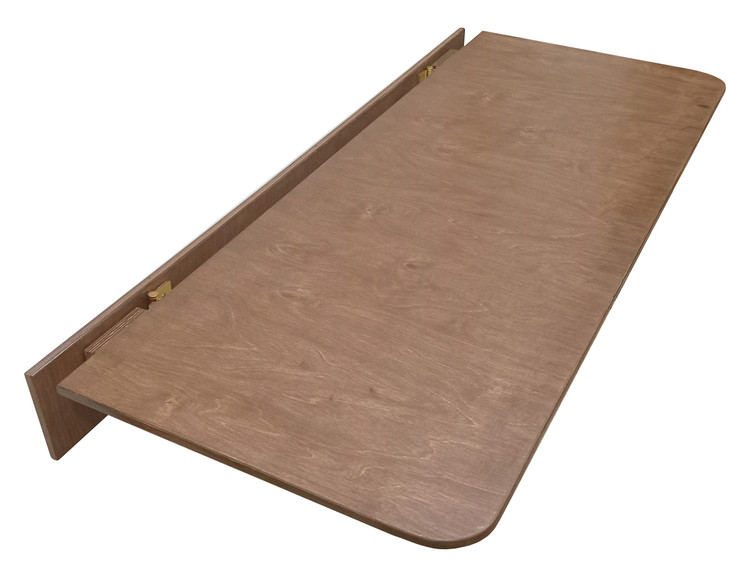 میز دیواری تاشو با چوب چند لایه توسکا و رنگ شکلاتی فندقی کد SH2110 گروه تولیدی خانه چوبی