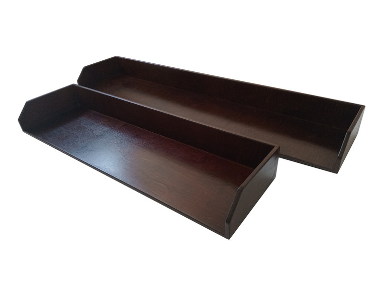 شلف دیواری با چوب چند لایه توسکا و رنگ گردویی تیره کد SH2211 گروه تولیدی خانه چوبی
