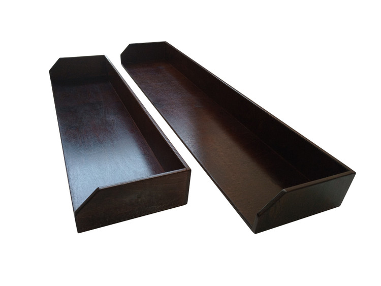 شلف دیواری با چوب چند لایه توسکا و رنگ گردویی تیره کد SH2211 گروه تولیدی خانه چوبی